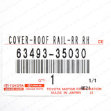 New Genuine OEM Toyota 10-23 4Runner Passenger Rear Roof Rack Cover 63493-35030