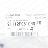 New Genuine 11-14 Subaru WRX STi Front Left Fender Molding Garnish 91112FG510NN9