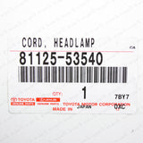 New Genuine OEM Lexus IS250 IS350 ISF Headlamp Wire Harness Cord 81125-535405