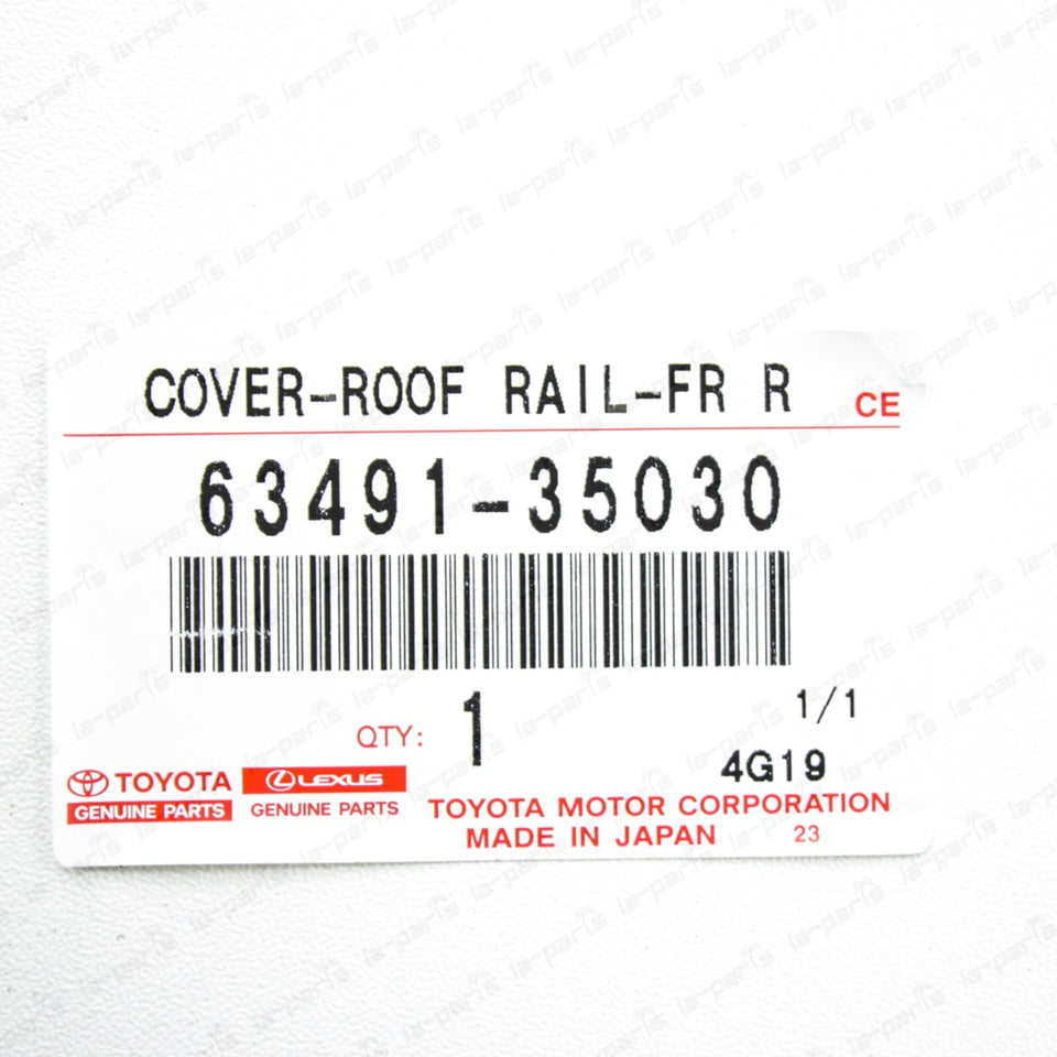 New Genuine OEM Toyota 10-23 4Runner Passenger Front Roof Rack Cover 63491-350307
