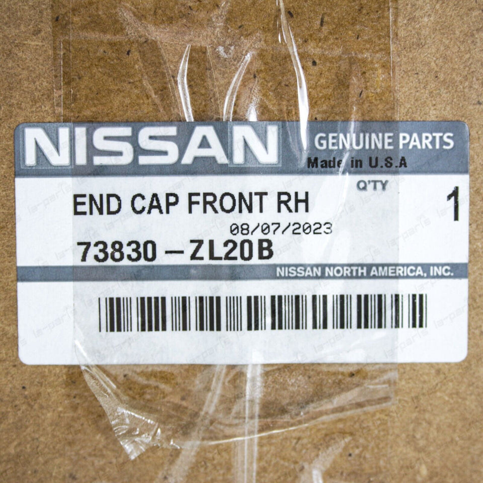 Genuine Nissan 05-12 Pathfinder Front Passenger Roof Rack End Cover 73830-ZL20B