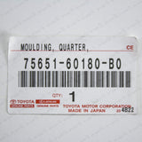 Genuine Toyota 00-07 Land Cruiser Passenger Quarter Panel Molding 75651-60180-B0