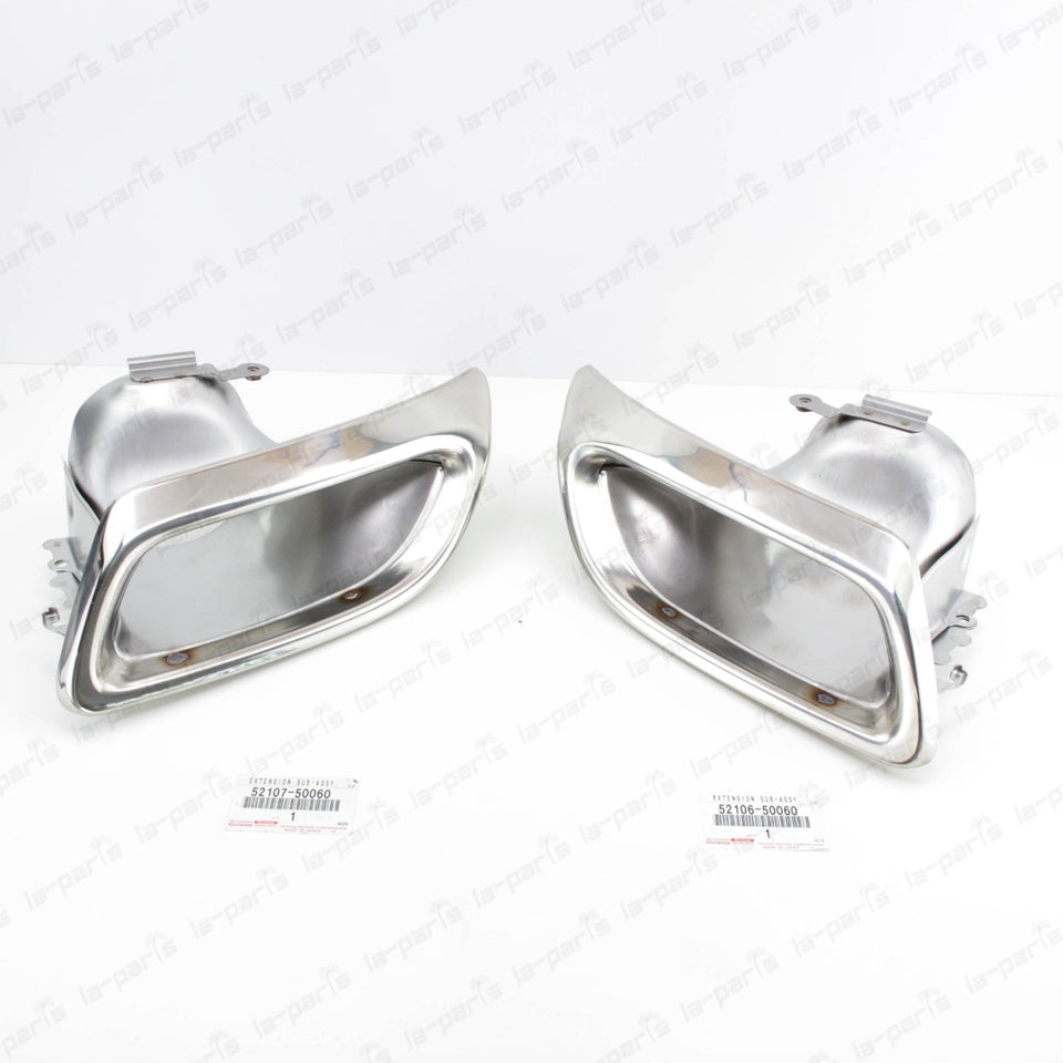 New Genuine OEM Lexus 2007-2010 LS460 LS600h Rear Exhaust Tips Pair0