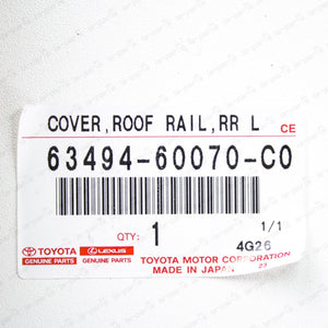 Genuine Lexus 02-07 LX470 Black Rear Driver Roof Rack Leg Cover 63494-60070-C0