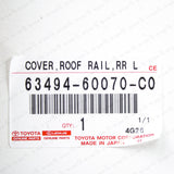 Genuine Lexus 02-07 LX470 Black Rear Driver Roof Rack Leg Cover 63494-60070-C0