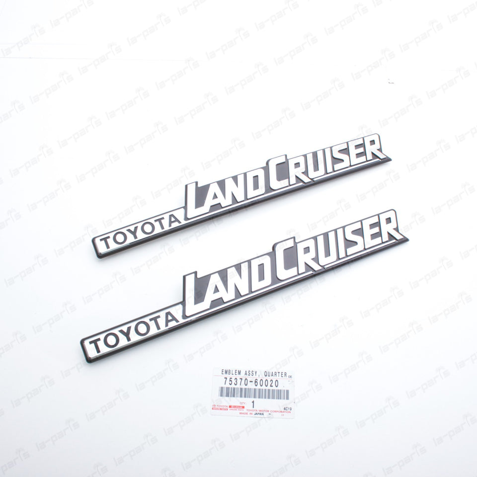 Genuine Toyota 81-90 Land Cruiser BJ60 FJ60 Rear Quarter Emblem 75370-60020 PAIR0