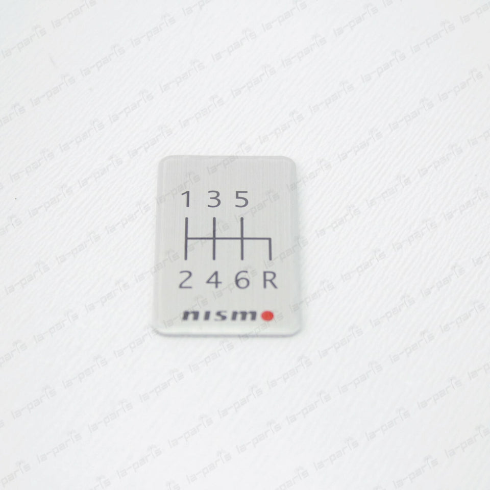 JDM GENUINE NISMO 6 SPEED CONSOLE SHIFT PATTERN BADGE ALUMINUM EMBLEM 96935RN0010