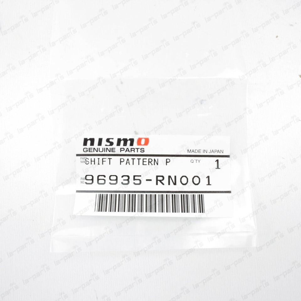 JDM GENUINE NISMO 6 SPEED CONSOLE SHIFT PATTERN BADGE ALUMINUM EMBLEM 96935RN0013