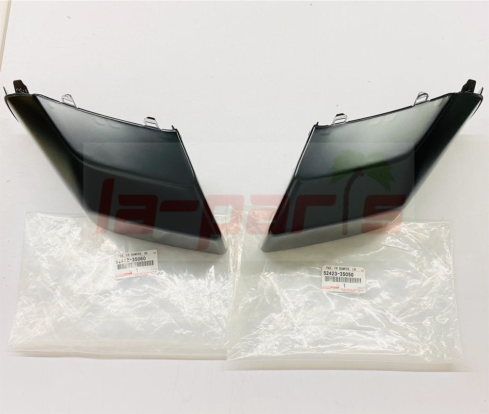 Genuine For Toyota FJ Cruiser 2007-2014 Black Front Left & Right Bumper Pad Set 0