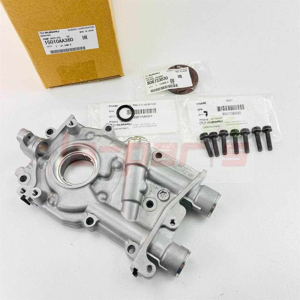 GENUINE SUBARU IMPREZA WRX STI TURBO 11 MM OIL PUMP & BOLTS & SEALS 15010AA3600