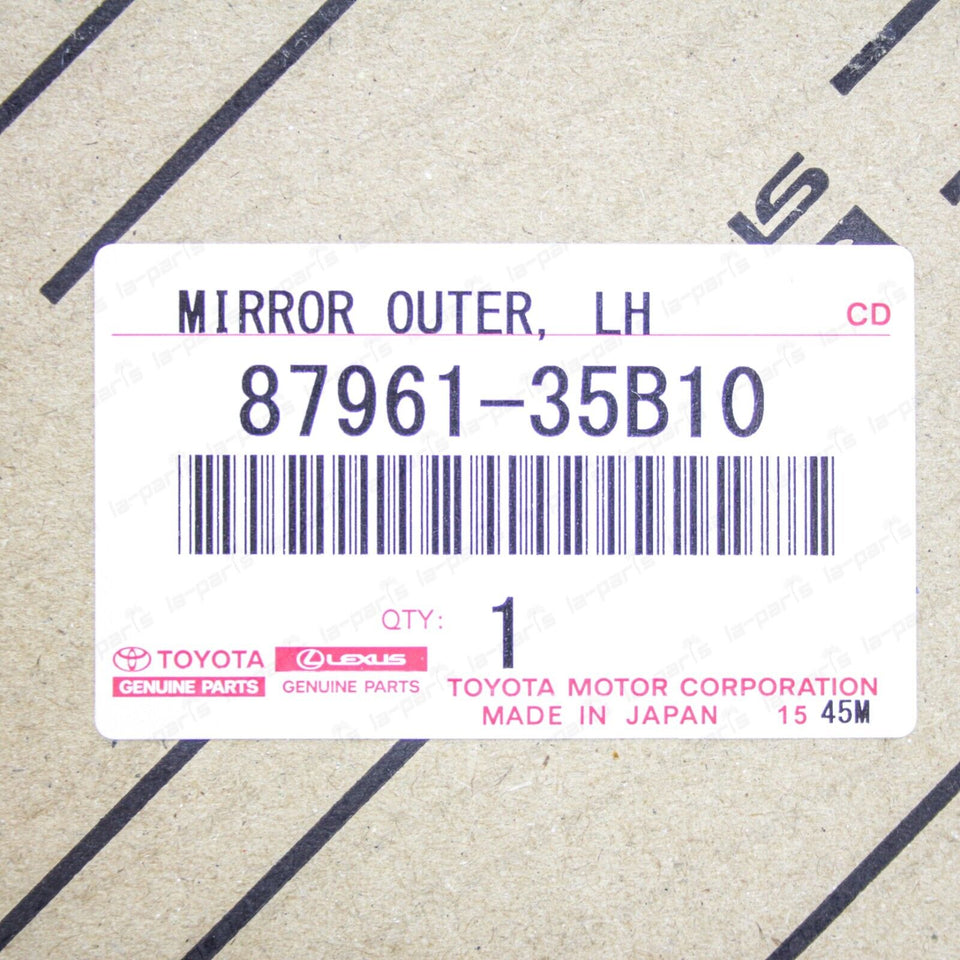 New Genuine OEM Toyota FJ Cruiser Outer Driver Side Rear View Mirror 87961-35B10