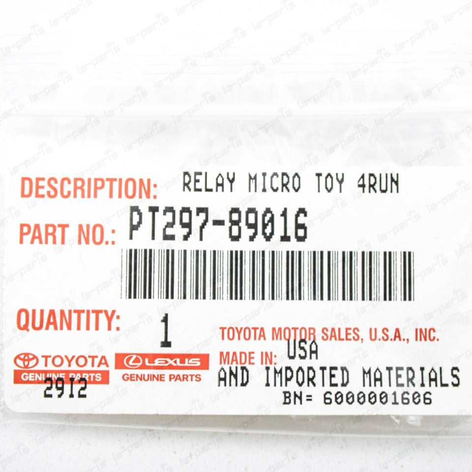 Genuine Toyota 07-12 FJ Cruiser Auxiliary Driving Fog Light Relay PT297-890165