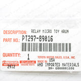 Genuine Toyota 07-12 FJ Cruiser Auxiliary Driving Fog Light Relay PT297-890165
