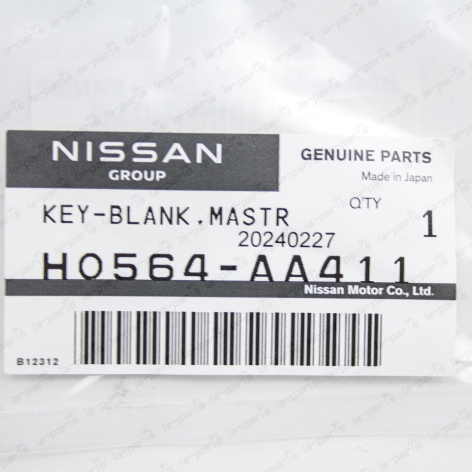 New Genuine Nissan Skyline R34 GTR BNR34 S15 200SX Silvia Key Blank H0564-AA411