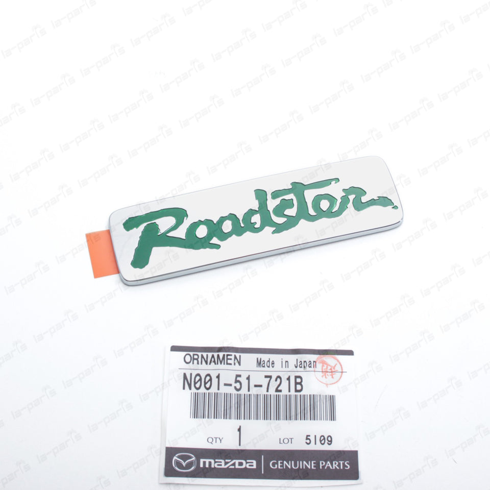 New Genuine OEM Mazda MX-5 Miata Rear Green Roadster Badge N001-51-721B0