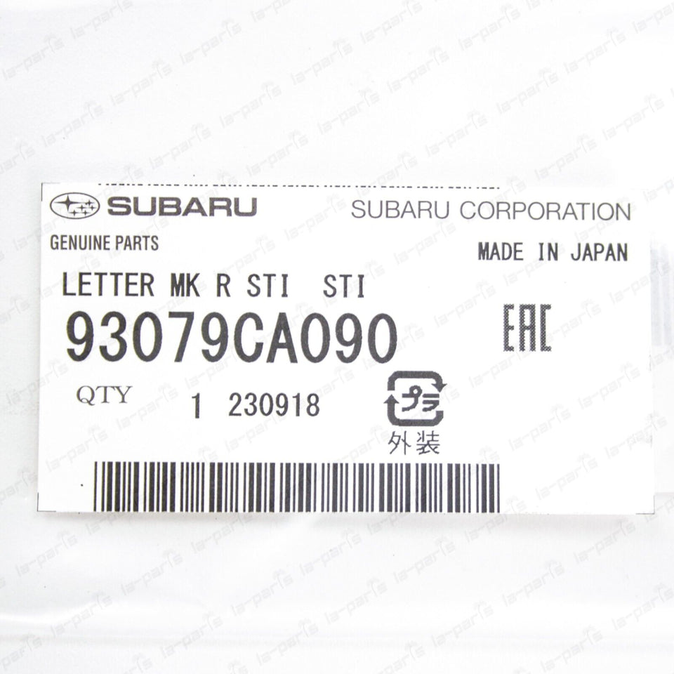 New Genuine OEM Subaru BRZ STi Rear Emblem 93079CA090