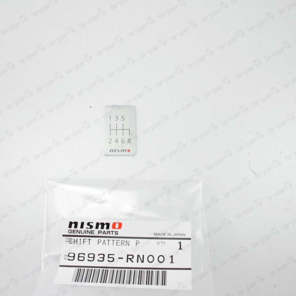 JDM GENUINE NISMO 6 SPEED CONSOLE SHIFT PATTERN BADGE ALUMINUM EMBLEM 96935RN0011
