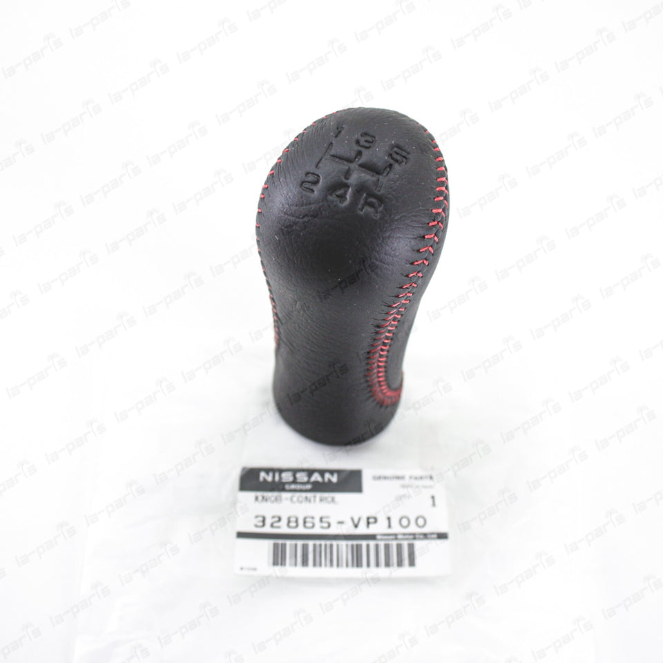 New Genuine Nissan Fairlady Z 300ZX Z32 Red Stitch Leather Gear Stick Shift Knob0