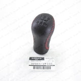 New Genuine Nissan Fairlady Z 300ZX Z32 Red Stitch Leather Gear Stick Shift Knob0