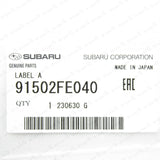 Genuine Subaru 2004 Impreza WRX STi Front Fog Light Hole Cover Decal 91502FE040