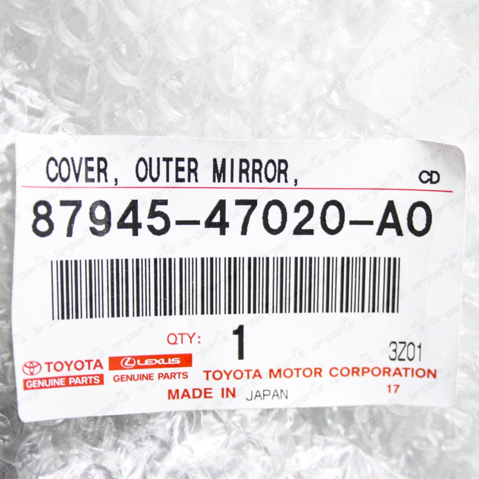 New Genuine Toyota 10-15 Prius Prius V Driver Side Mirror Cover White Pearl 070