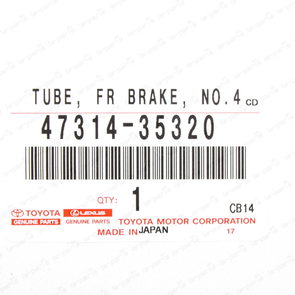 Genuine Toyota 03-09 4Runner FJ Cruiser Right Front Brake Tube No.4 47314-35320