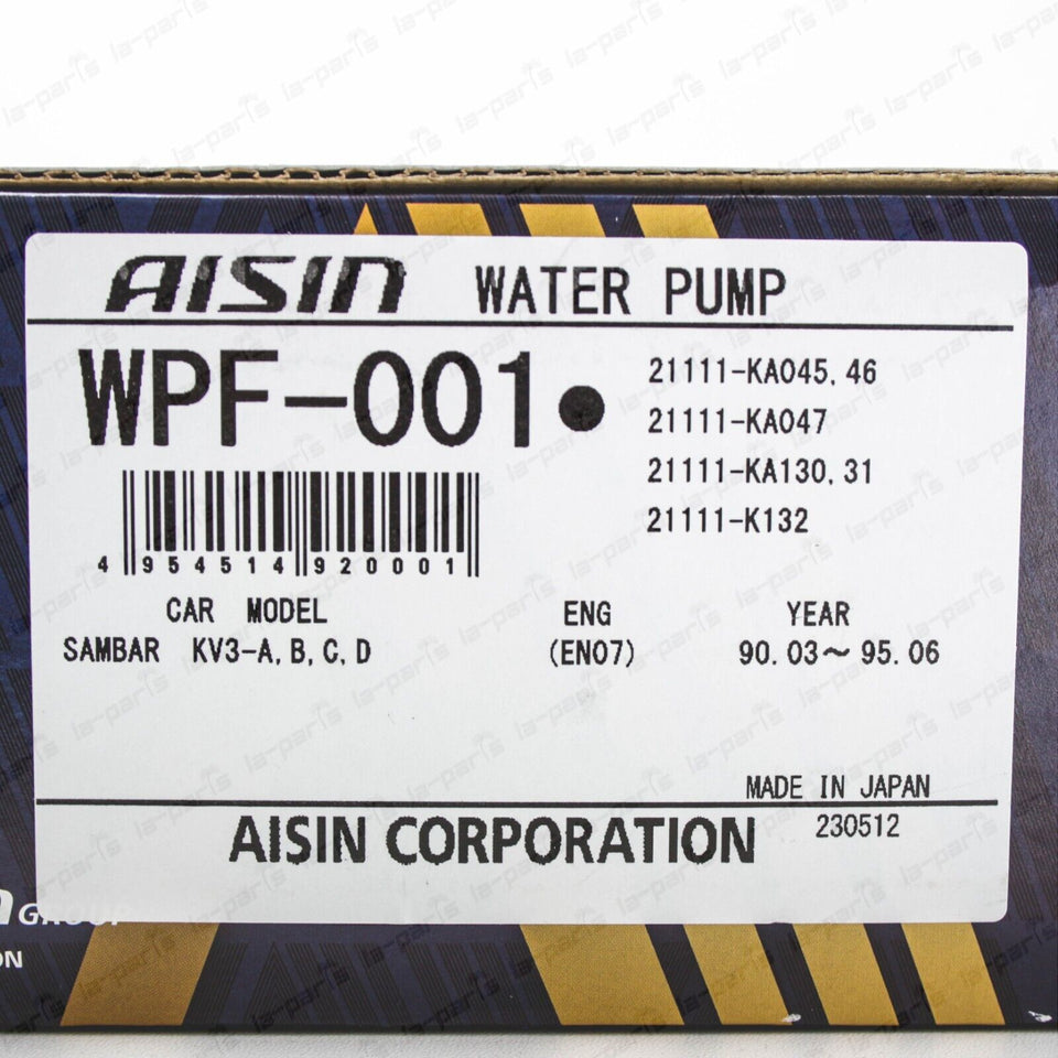 New JDM AISIN for Subaru 90-95 Sambar KS3 KS4 KV3 KV4 EN07 EN07Y Water Pump