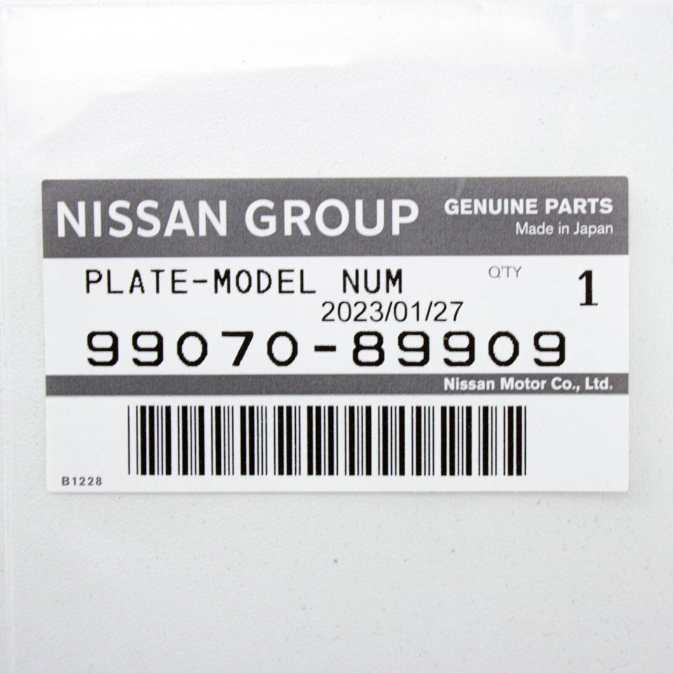 New OEM JDM Genuine Nissan Datsun 240Z 280Z B110 210 310 510 Model  Chassis Number Plate Model Info Engine Bay Plaque 99070-89909