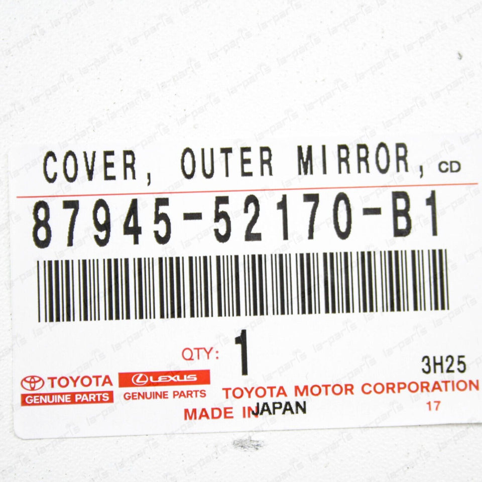 New Genuine Toyota 12-19 Prius "C" Driver Mirror Cover 1G3 Gray 87945-52170-B1
