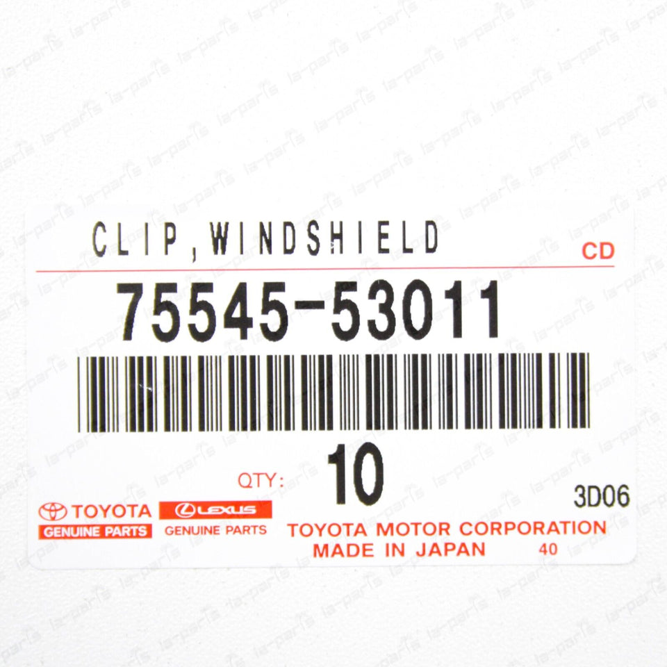 New Genuine Lexus GX460 IS F IS250 Windshield Molding Clip 75545-53011 Set Of 10