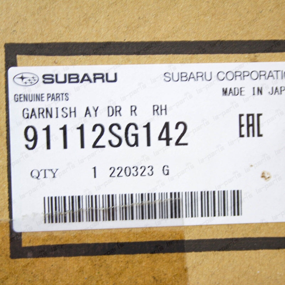 Genuine Subaru 14-18 Forester Passenger Rear Door Garnish Molding Exterior Trim