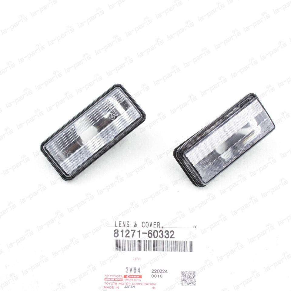 New Genuine Toyota Land Cruiser Gx470 Lx470  Rear License Plate Light Lens 2Pcs