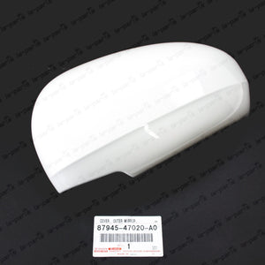 New Genuine Toyota 10-15 Prius Prius V Driver Side Mirror Cover White Pearl 070