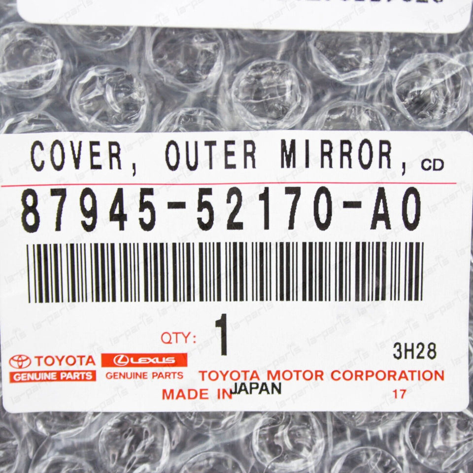 New Genuine Toyota 12-19 Prius "C" Driver Mirror Cover 040 White 87945-52170-A0