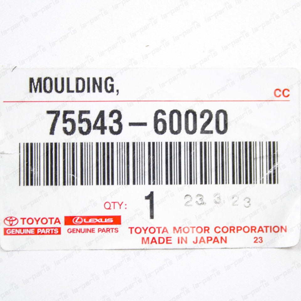 Genuine OEM Toyota 98-07 LC100 LX470 Windshield Reveal Side Molding 75543-60020