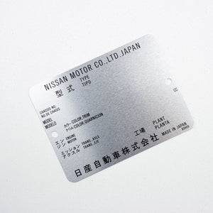 New OEM JDM Genuine Nissan Datsun 240Z 280Z B110 210 310 510 Model  Chassis Number Plate Model Info Engine Bay Plaque 99070-89909