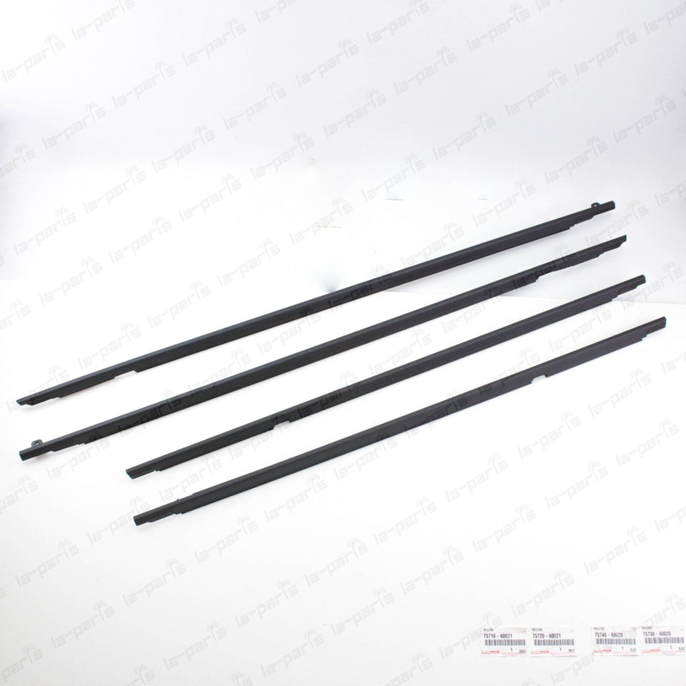 GENUINE TOYOTA 91-97 LC FZJ80 LEXUS LX450 FRONT & REAR DOOR BELT MOULDING SET