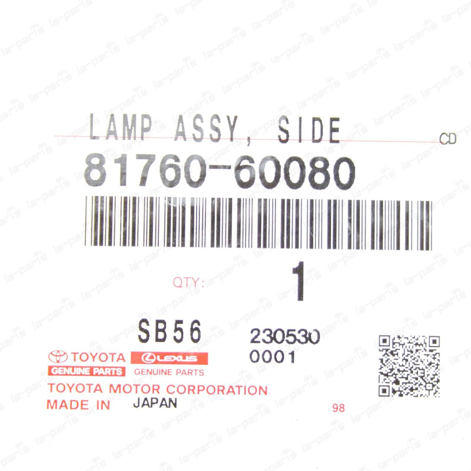 New Genuine OEM Toyota 92-97 Land Cruiser FZJ80 Rear Side Marker Light PAIR
