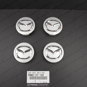 Genuine Mazda 3 5 6 Miata Rx8 Cx7 Cx9 Silver Wheel Center Cap Bbm2-37-190 4Pcs