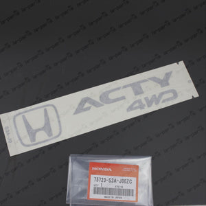 New Genuine Honda ACTY 4WD Decal Sticker Mini Truck Kei JDM 75723-S3A-J00ZC