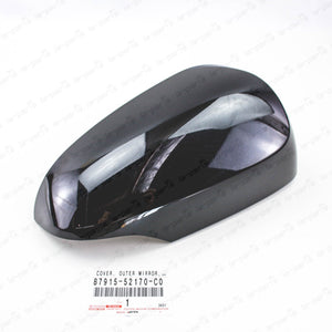 Genuine Toyota 12-19 Prius "C" Passenger Mirror Cover 209 Black 87915-52170-C0