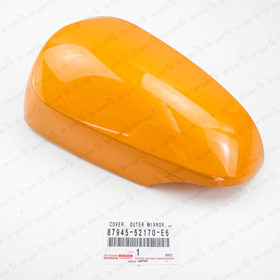 New Genuine Toyota 12-19 Prius "C" Driver Mirror Cover 4X3 Orange 87945-52170-E6