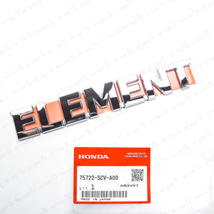 New Genuine OEM Honda 09-11 Element Rear Emblem Chrome Badge 75722-SCV-A00