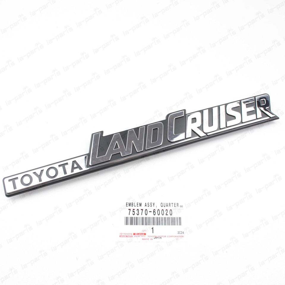 Genuine Toyota 81-90 Land Cruiser BJ60 FJ60 FJ62 Rear Quarter Emblem 75370-60020