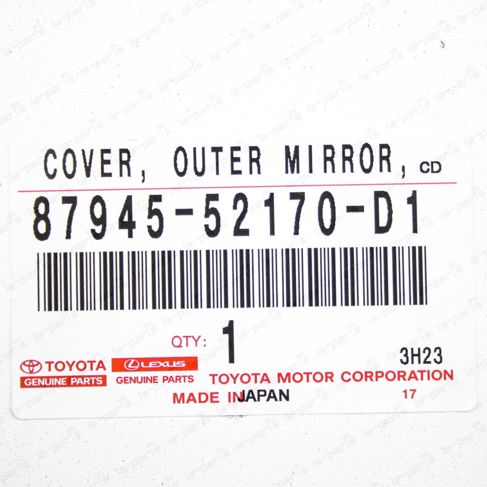 New Genuine Toyota 12-19 Prius "C" Driver Mirror Cover Super Red 87945-52170-D1