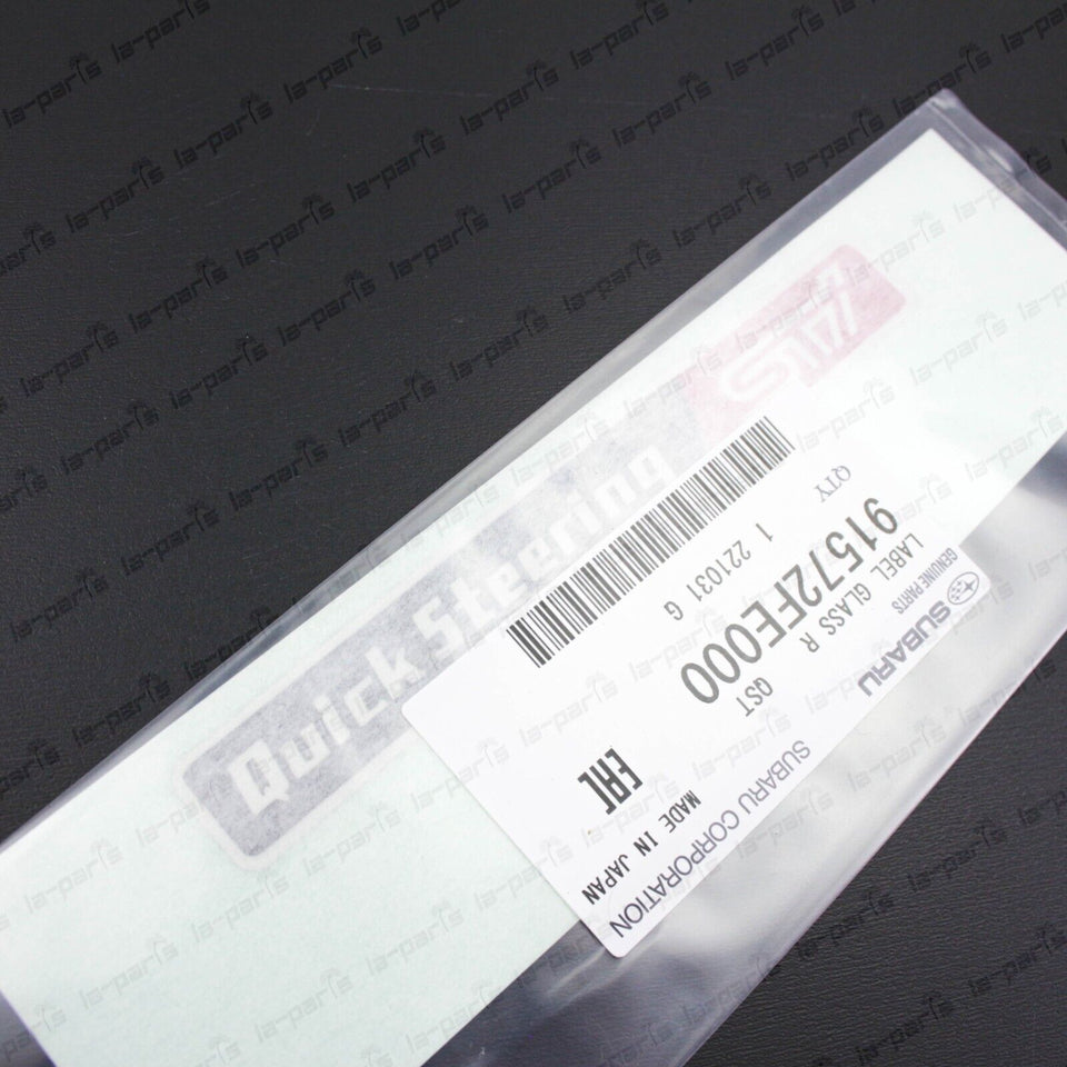 Genuine Subaru 02-07 Impreza WRX STi GDB Rear Quick Steering STi Decal Sticker