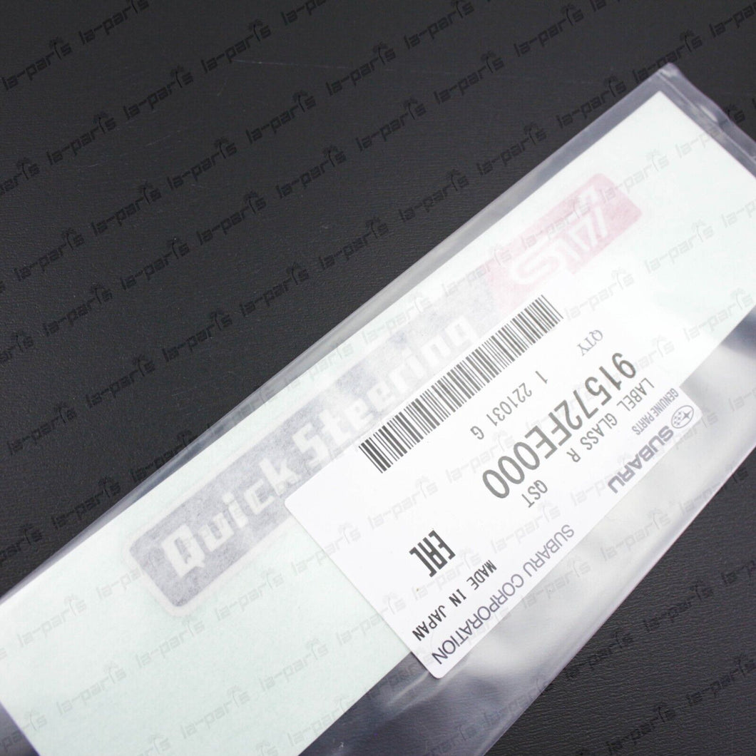 Genuine Subaru 02-07 Impreza WRX STi GDB Rear Quick Steering STi Decal Sticker