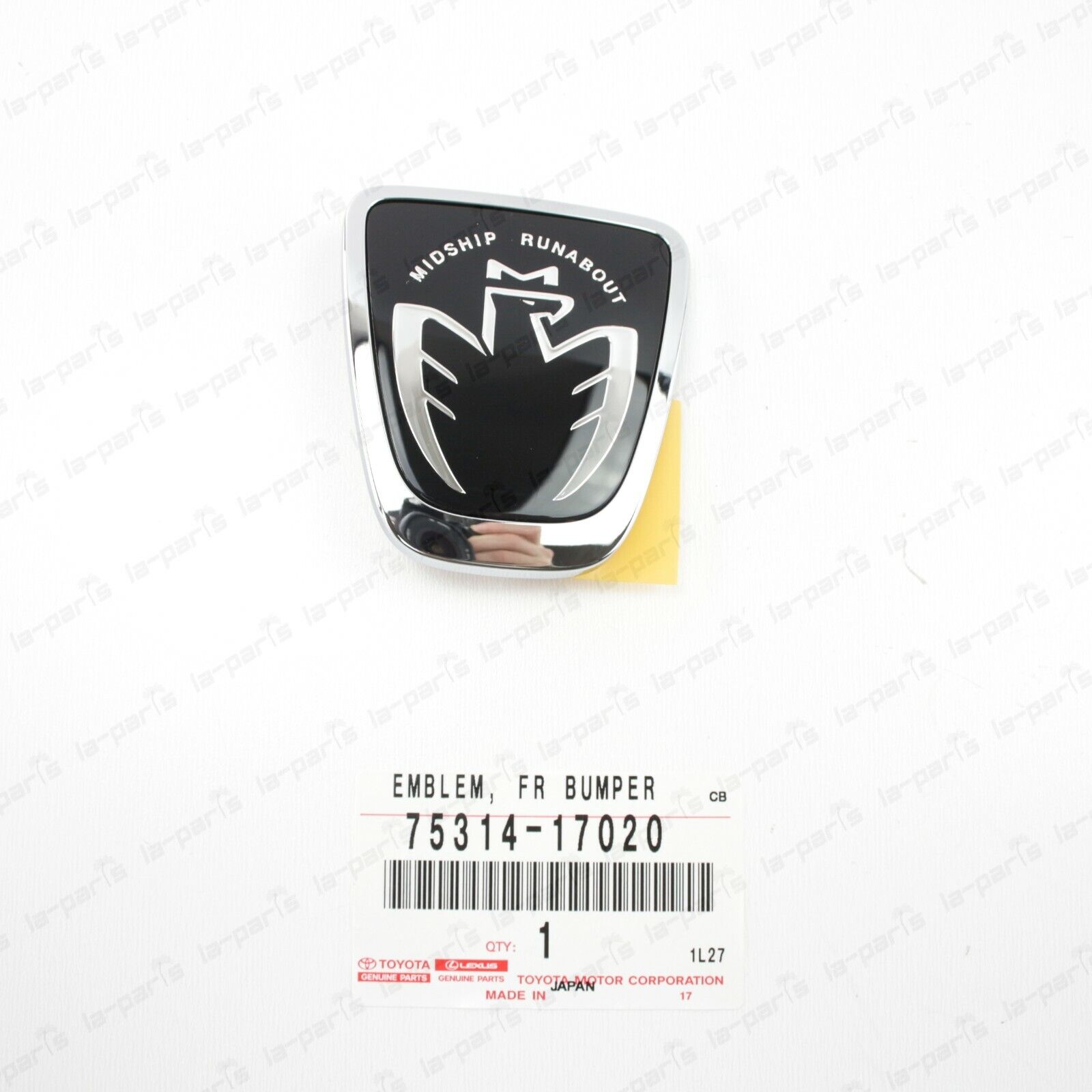 Genuine Toyota 99-07 Mr2 Spyder Midship Runabout Front Black