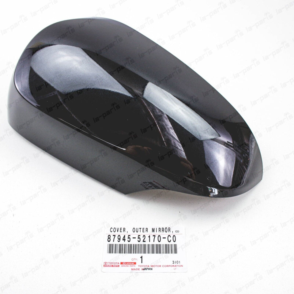 New Genuine Toyota 12-19 Prius "C" Driver Mirror Cover 209 Black 87945-52170-C0