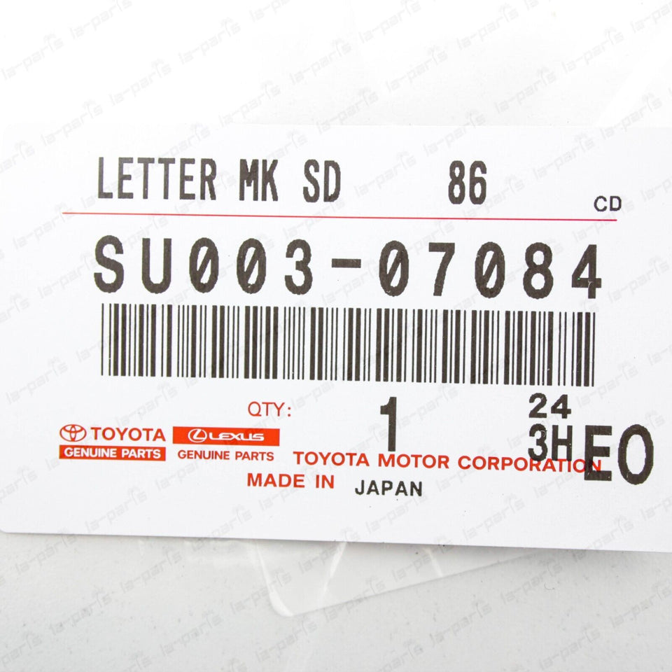 New Genuine Toyota GT86 GT 86 Side Badge Wing LH Fender Logo Emblem SU003-07084